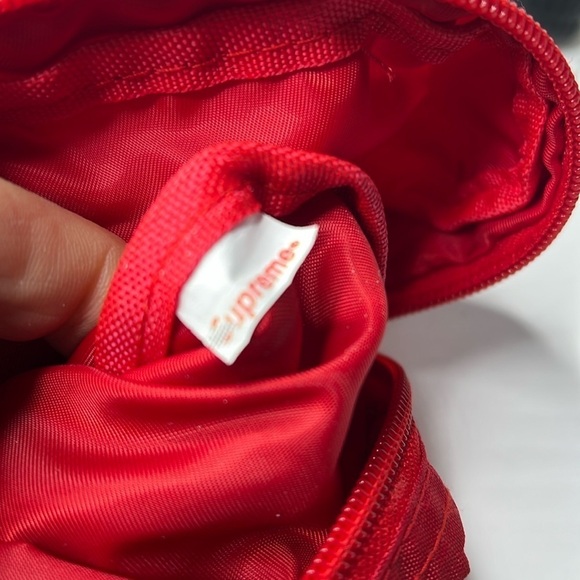 Supreme Red Nylon Cordura Triple Compartment Adjustable Crossbody Bag - Picture 9 of 11